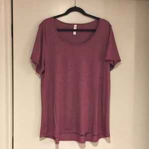 LuLaRoe classic tee cranberry heather size 2xl